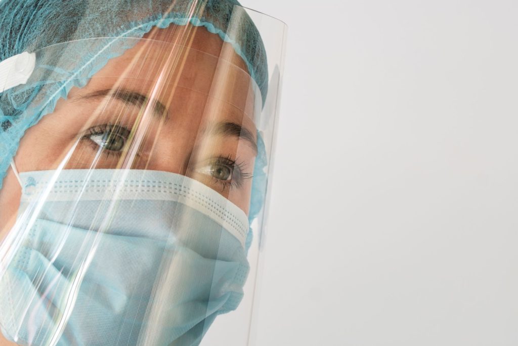 Health care professional wearing PPE