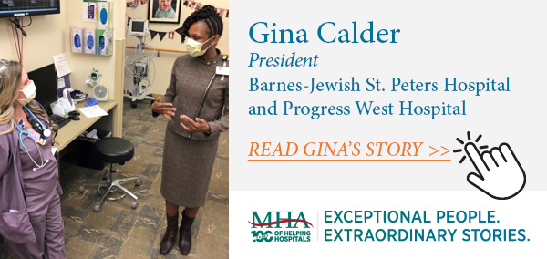 Gina Calder, Barnes-Jewish St. Peters Hospital and Progress West Hospital