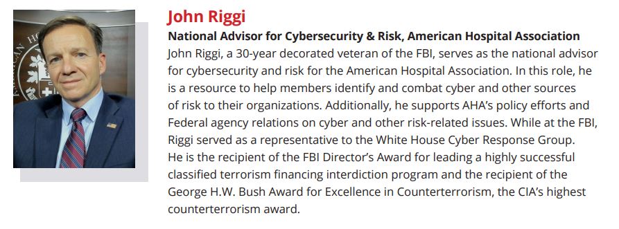 John Riggi, speaker, Cybersecurity